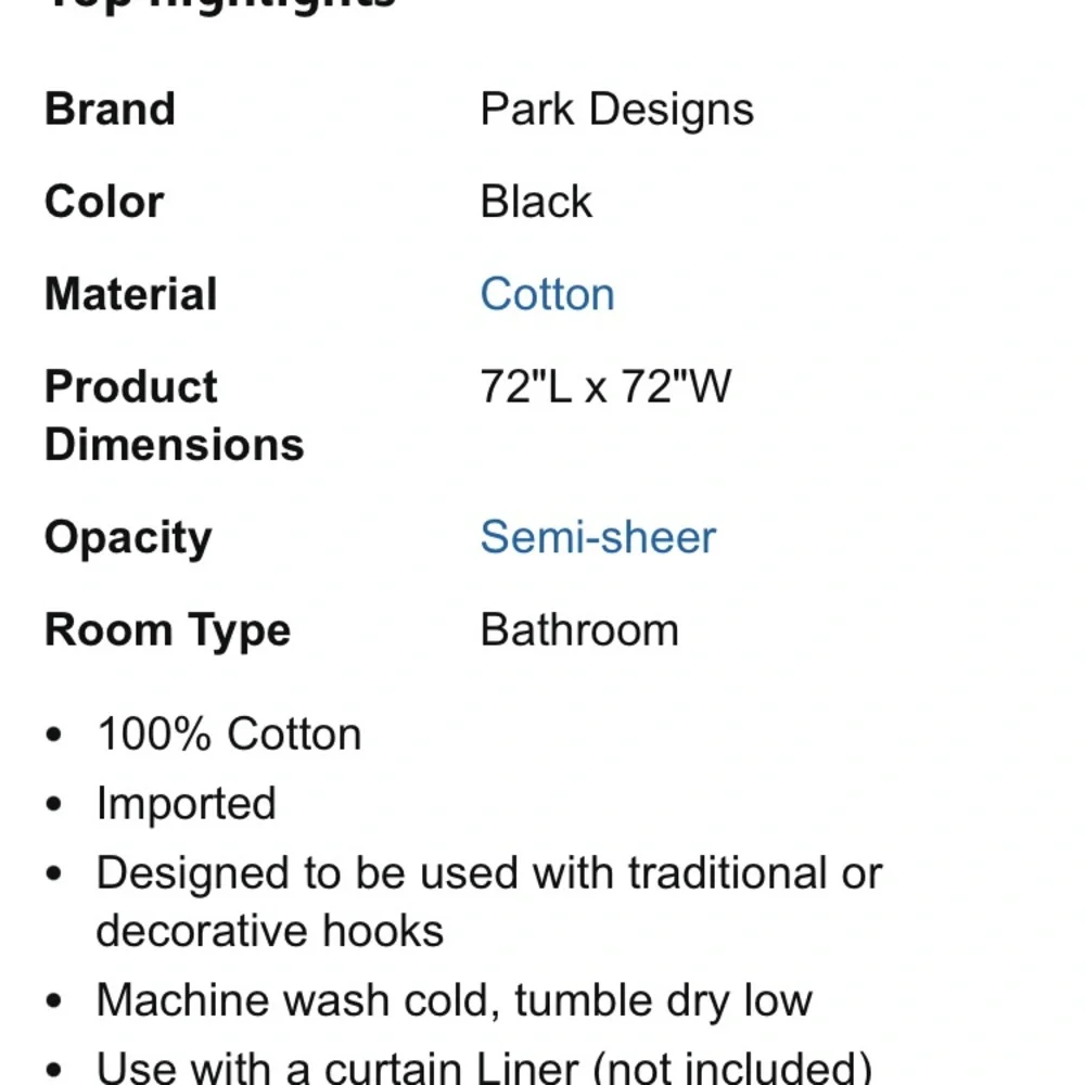 Park Designs NWTBlack & Tan Checkered Shower Curtain with Sunflowers. Beautiful!